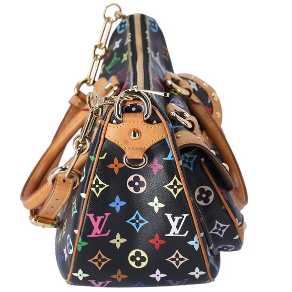 Louis Vuitton x Murakami Rita Monogram Multicolor Shoulder Bag M40126 Black - Picture 7 of 10